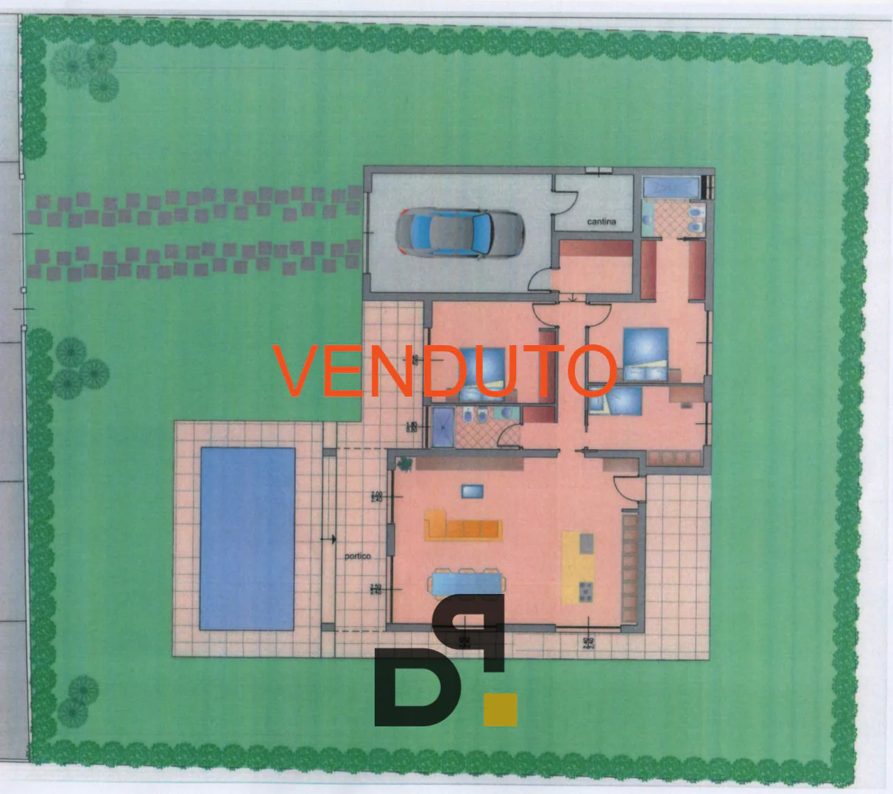 Villa con piscina a Muscoline – foto principale