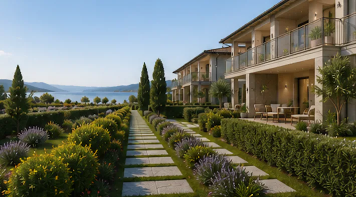 Appartamento con piscina e vista lago a Lazise – foto principale