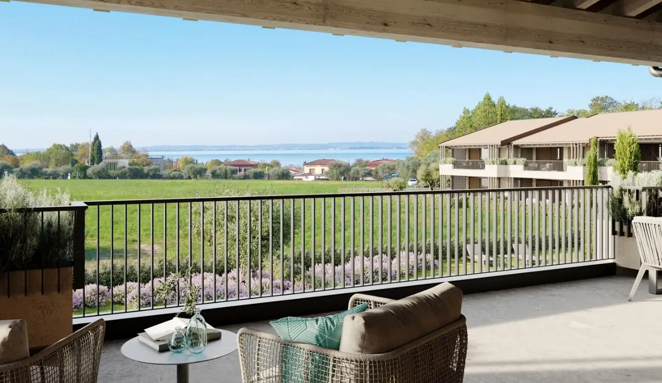 Appartamento con piscina e vista lago a Lazise: foto 3